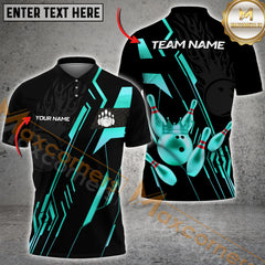Maxcorners Bowling Golden King Multicolor Options Personalized Name, Team Name 3D Shirt
