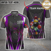 Maxcorners Billiard Flaming Pool Balls Multicolor Options Personalized Name, Team Name 3D Shirt