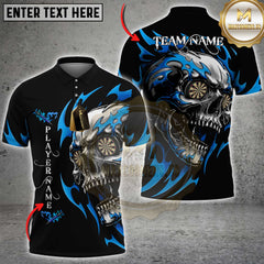 Maxcorners Darts Flaming Skull Dartboard Multicolor Customized Name, Team Name 3D Shirts