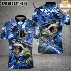 Maxcorners Aqua Storm Shark Darts Multicolor Customized Name, Team Name 3D Shirts
