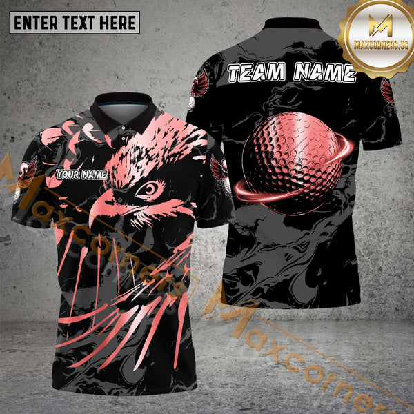 Maxcorners Golf Golden Eagle Victory Multicolor Options Personalized Name, Team Name 3D Shirt