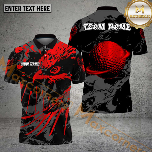 Maxcorners Golf Golden Eagle Victory Multicolor Options Personalized Name, Team Name 3D Shirt