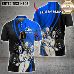 Maxcorners Screaming Pins Bowling Multicolor Customized Name, Team Name 3D Shirts