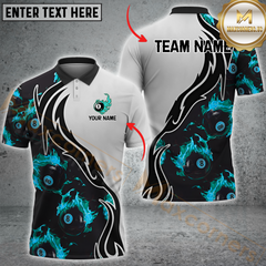 Maxcorners Billiard Inferno 8-Ball Multicolor Options Personalized Name, Team Name 3D Shirt