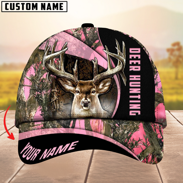 Maxcorners Epic Cutha Design Deer Hunting Multicolor Personalized Name 3D Cap