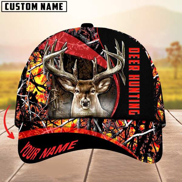 Maxcorners Epic Cutha Design Deer Hunting Multicolor Personalized Name 3D Cap