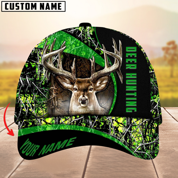 Maxcorners Epic Cutha Design Deer Hunting Multicolor Personalized Name 3D Cap