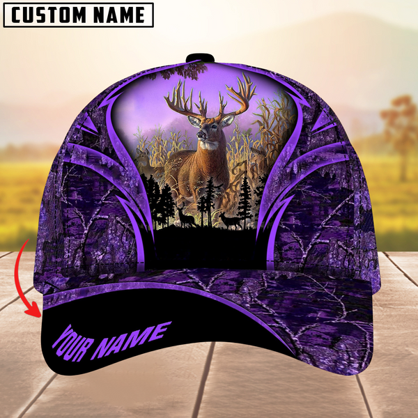 Maxcorners Iqroid Deer Hunting Multicolor Option Personalized Name 3D Cap