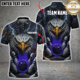 Maxcorners Bowling Thunder Eagle Multicolor Option Customized Name, Team Name 3D Shirt