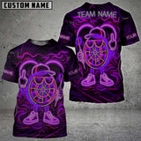 Maxcorners Darts Neon Dartboard Champion Multicolor Customized Name, Team Name 3D Shirts