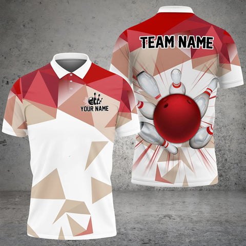 Maxcorners Move Out Da Way Bowling Jersey Multicolor Option Customized Name, Team Name 3D Polo Shirt