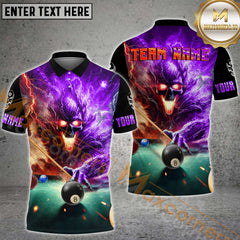 Maxcorners Billiard Hellfire Phantom Multicolor Options Personalized Name, Team Name 3D Shirt