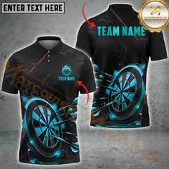 Maxcorners Golden Darts Jersey Multicolor Option Customized Name, Team Name 3D Polo Shirt