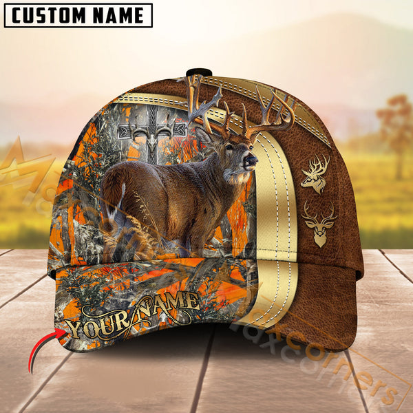 Maxcorners Premium Hunting Orange Camouflage 3D Full Print Hat Best Gift For Hunter (Multioption)