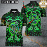 Maxcorners Darts Neon Dartboard Champion Multicolor Customized Name, Team Name 3D Shirts