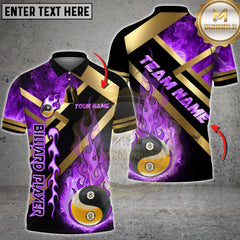 Maxcorners Billiard Yin And Yang Fireball Multicolor Customized Name, Team Name 3D Shirt