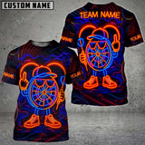 Maxcorners Darts Neon Dartboard Champion Multicolor Customized Name, Team Name 3D Shirts