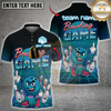 Maxcorners Cartoon Bowling Squad Multicolor Customized Name, Team Name 3D Shirts
