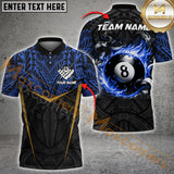 Maxcorners Billiard Inferno 8 Ball Multicolor Customized Name, Team Name 3D Shirts