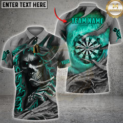 Maxcorners Darts Fire Skull Dartboard Multicolor Customized Name, Team Name 3D Shirts