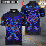 Maxcorners Darts Neon Dartboard Champion Multicolor Customized Name, Team Name 3D Shirts
