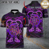Maxcorners Darts Neon Dartboard Champion Multicolor Customized Name, Team Name 3D Shirts
