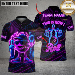 Maxcorners Bowling This Is How I Roll Funny Ball Multicolor Customized Name, Team Name 3D Shirts