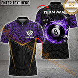 Maxcorners Billiard Inferno 8 Ball Multicolor Customized Name, Team Name 3D Shirts