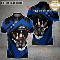 Maxcorners Bowling Funny Ball Cowboy Multicolor Options Personalized Name, Team Name 3D Shirt