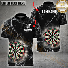 Maxcorners Darts Thunder Lightning Personalized Name, Team Name 3D Unisex Shirt
