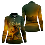 Maxcorners Personalized Funny Golf Shirt, Golf And Beer Polos, Bigfoot Golf Shirt For Men's