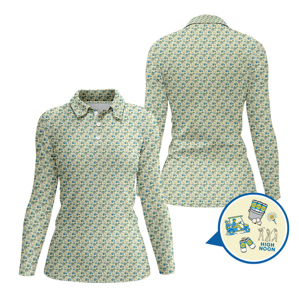 Maxcorners High Noon Golf Shirt, Golf Pattern Polos For Men's, Golf Gift For Golfers