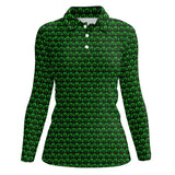 Maxcorners Bigfoot Golf Pattern Shirt, Funny Sasquatch Golf Polos, Golf Gift for Men, Crazy Golf Shirts For Golfers