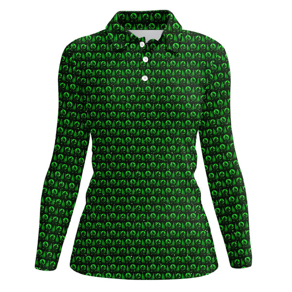 Maxcorners Bigfoot Golf Pattern Shirt, Funny Sasquatch Golf Polos, Golf Gift for Men, Crazy Golf Shirts For Golfers