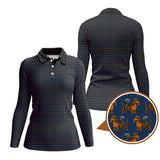 Maxcorners Dachshund Golf Shirt For Men, Pattern Golf Polos, Funny Golf Shirt For Golfers