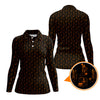 Maxcorners Halloween Skeleton Golf Shirt, Funny Pattern Golf Polos For Men, Spooky Golf Cart & Pumpkin Shirts