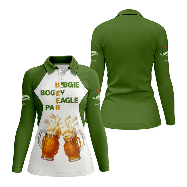 Maxcorners Golf And Beer Shirt, Custom Golf Polos For Men, Funny Golf Shirts For Beer Lovers