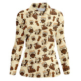 Maxcorners Pattern Dachshund Golf Shirt, Golf & Dachshund Polos For Dog Lovers, Golf Gift For Golfers