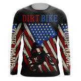 Personalized Dirt Bike Jersey UPF30+ American Motocross Off-Road Adult Patriotic MX Racing Jersey