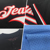 Maxcorners Custom Light Blue White-Gray Mesh Authentic Throwback Baseball Jersey LM2605