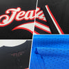 Maxcorners Custom Light Blue White Mesh Authentic Throwback Baseball Jersey LM2605