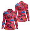 Maxcorners Pink Bigfoot Aloha Beach Vacation Golf Shirt, Golf Polo For Women, Printed Golf Shirt LM1507