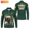 Maxcorners If You Drink Definitely Drive Golf And Beer Black Beer St Patrick's Day Green Golf Tops For Men, Golf Shirts For Men