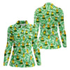 Maxcorners Funny Hula Banana Tropical Hawaiian Golf Shirt, Golf Polo For Women, Printed Golf Shirt LM1507