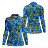 Maxcorners Pineapple Skull Island Ocean Hawaiian Golf Shirt, Hawaiian Golf Shirt, Golf Tops For Women LM1507
