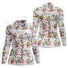 Maxcorners Funny Tropical Santa Christmas Golf Shirt, Women's Golf Tops, Hawaiian Golf Shirt, Printed Golf Shirt LM1507