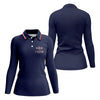 Maxcorners Navy First Dad Now Grandpa Golf Polo Shirt, Women’s Golf Apparel, Golf Shirts For Women LM1507