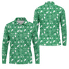 Maxcorners Golf Items Seamless Pattern St. Patrick’s Day Shamrock Golf Shirt, Polo Shirts For Men, Golf Shirts For Men