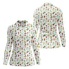 Maxcorners 19th Hole Cocktail Drinks Pattern Golf Shirt, Women’s Golf Polo, Golf Shirts For Women LM1507