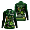 Maxcorners Hello Darkness Four Leaf Clover St Patricks Day Fun Women's Golf Shirts, St Patrick's Green Ladies Golf Shirts